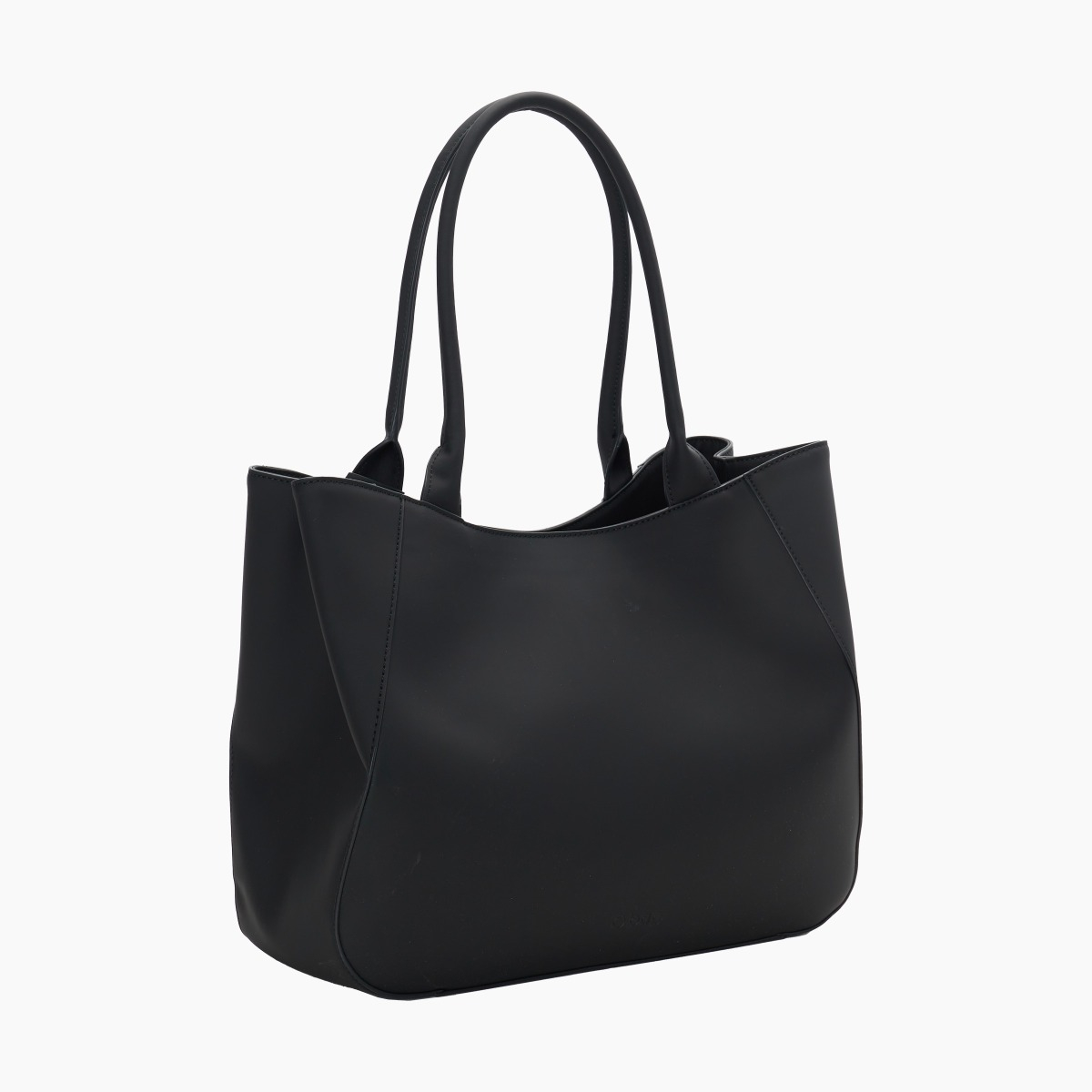 Shopper-Tasche O bag courmayer schwarz gummiertes Gewebe - O bag Official Website