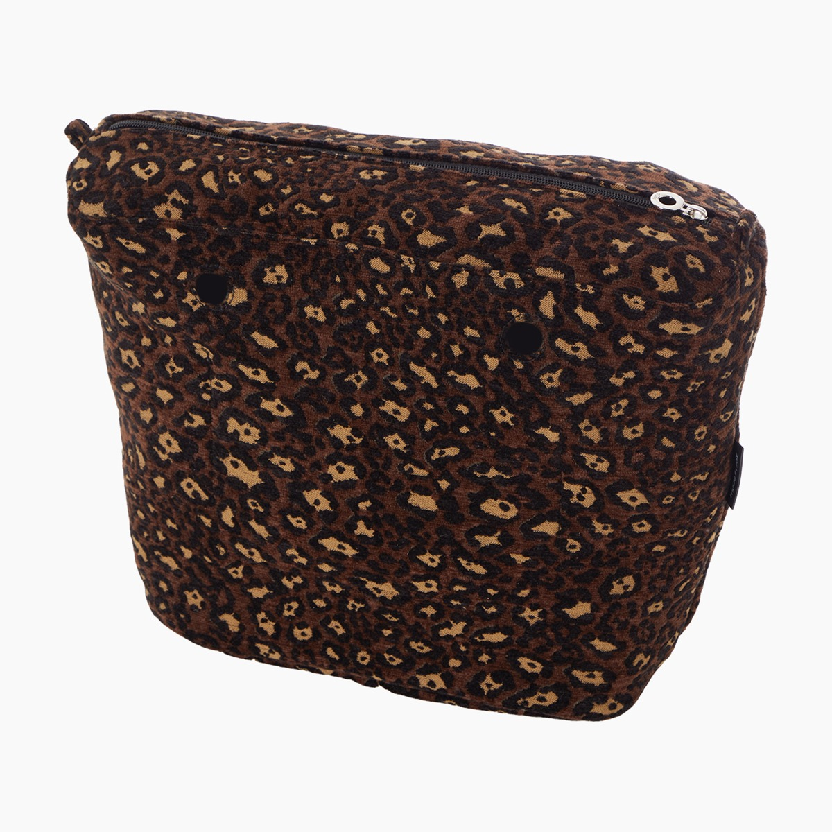 Sacca interna O bag nero tessuto jacquard leopardo - O bag Official Website