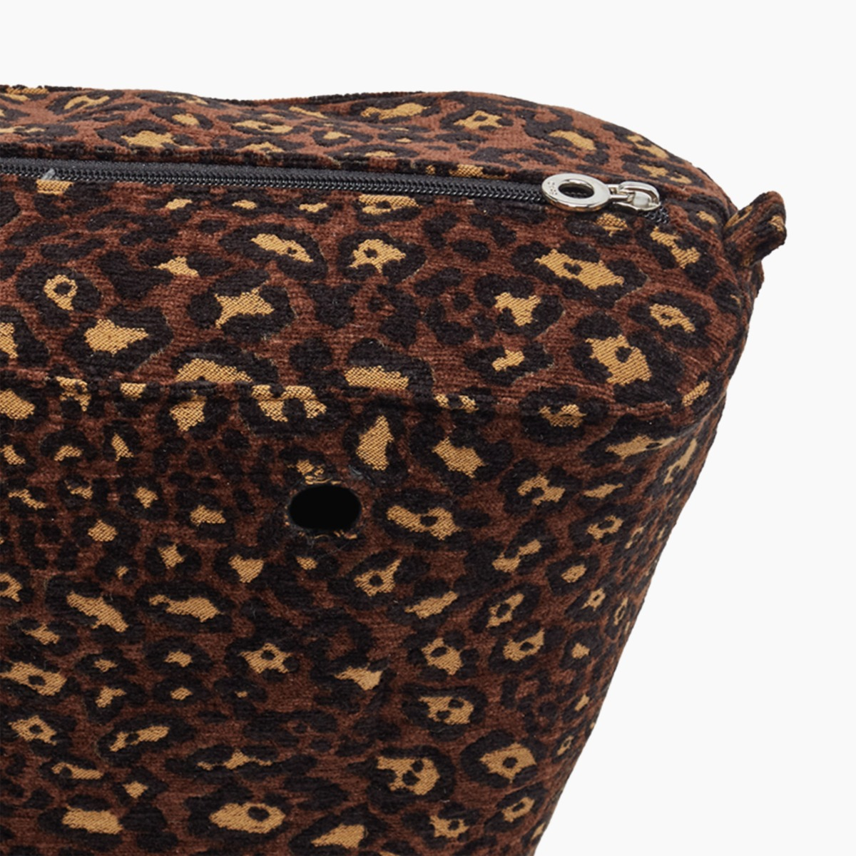 Sacca interna O bag nero tessuto jacquard leopardo - O bag Official Website