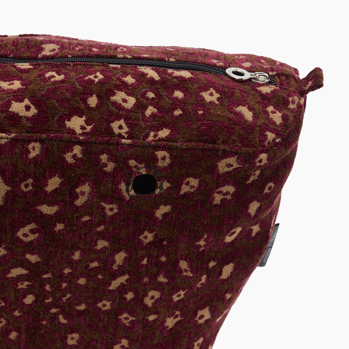Sacca interna O bag fucsia rose tessuto jacquard leopardo - O bag Official Website