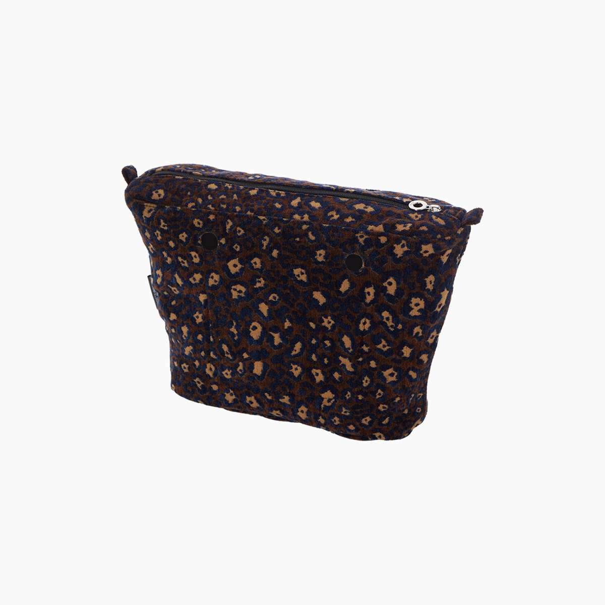 Sacca interna O bag mini blue navy tessuto jacquard leopardo - O bag Official Website
