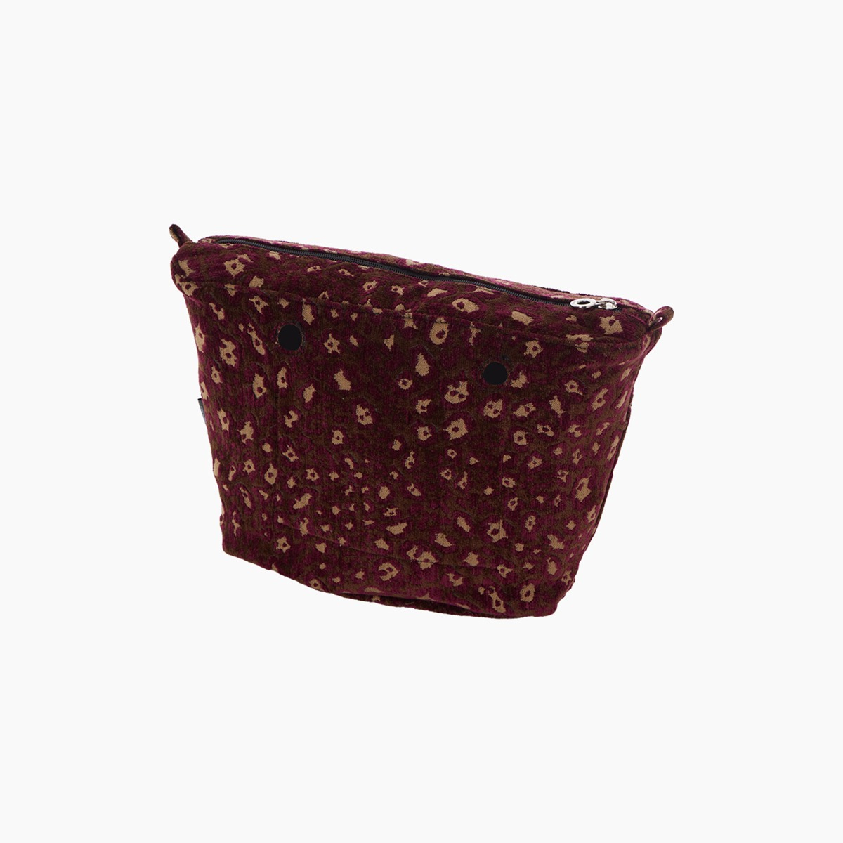 Sacca interna O bag mini fucsia rose tessuto jacquard leopardo - O bag Official Website