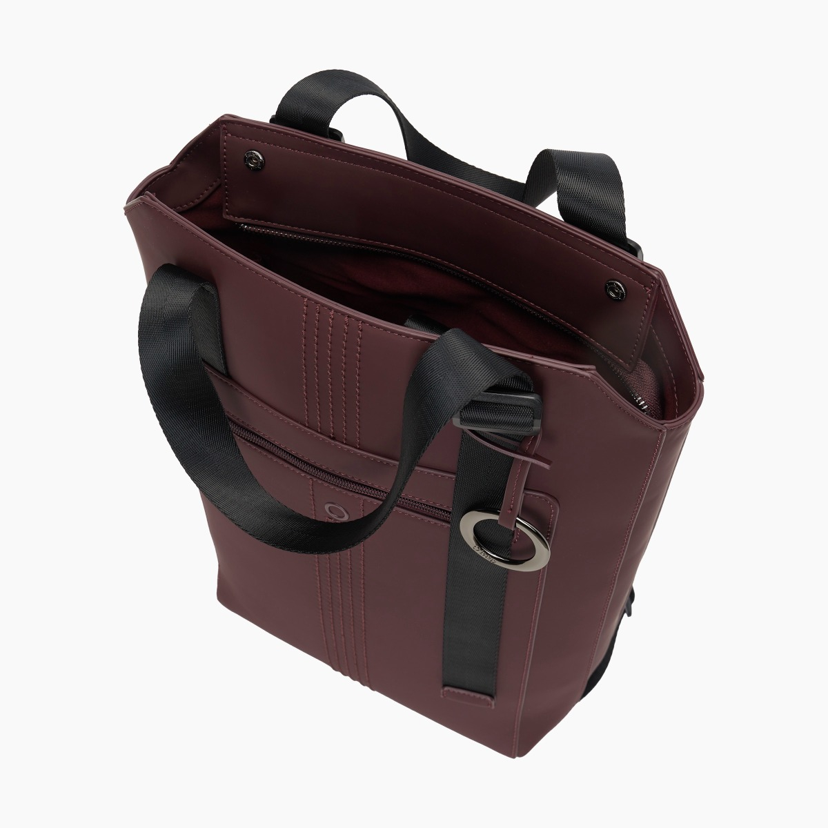 Rucksack O bag zermatt bordeaux gummiertes Gewebe - O bag Official Website