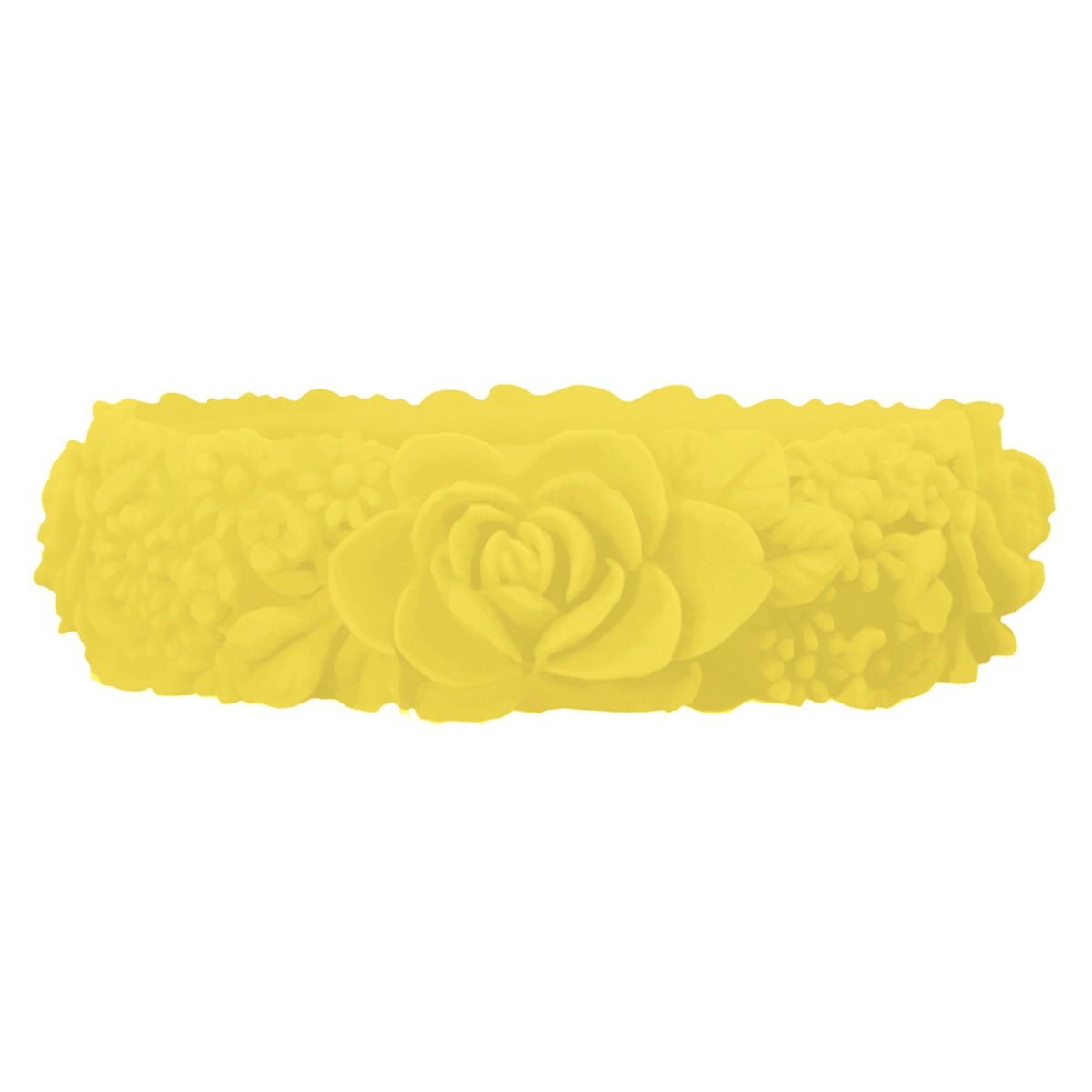 O Bracelet Flower Slim Silicone Giallo Pastello - O bag Official Website