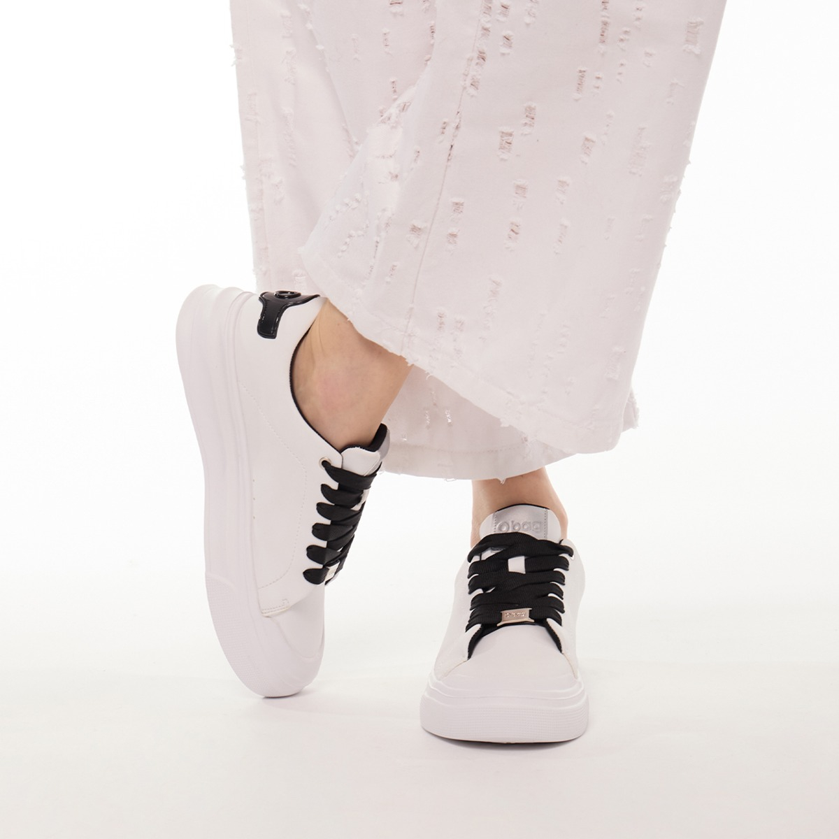 O sneakers blanc/noir - O bag Official Website