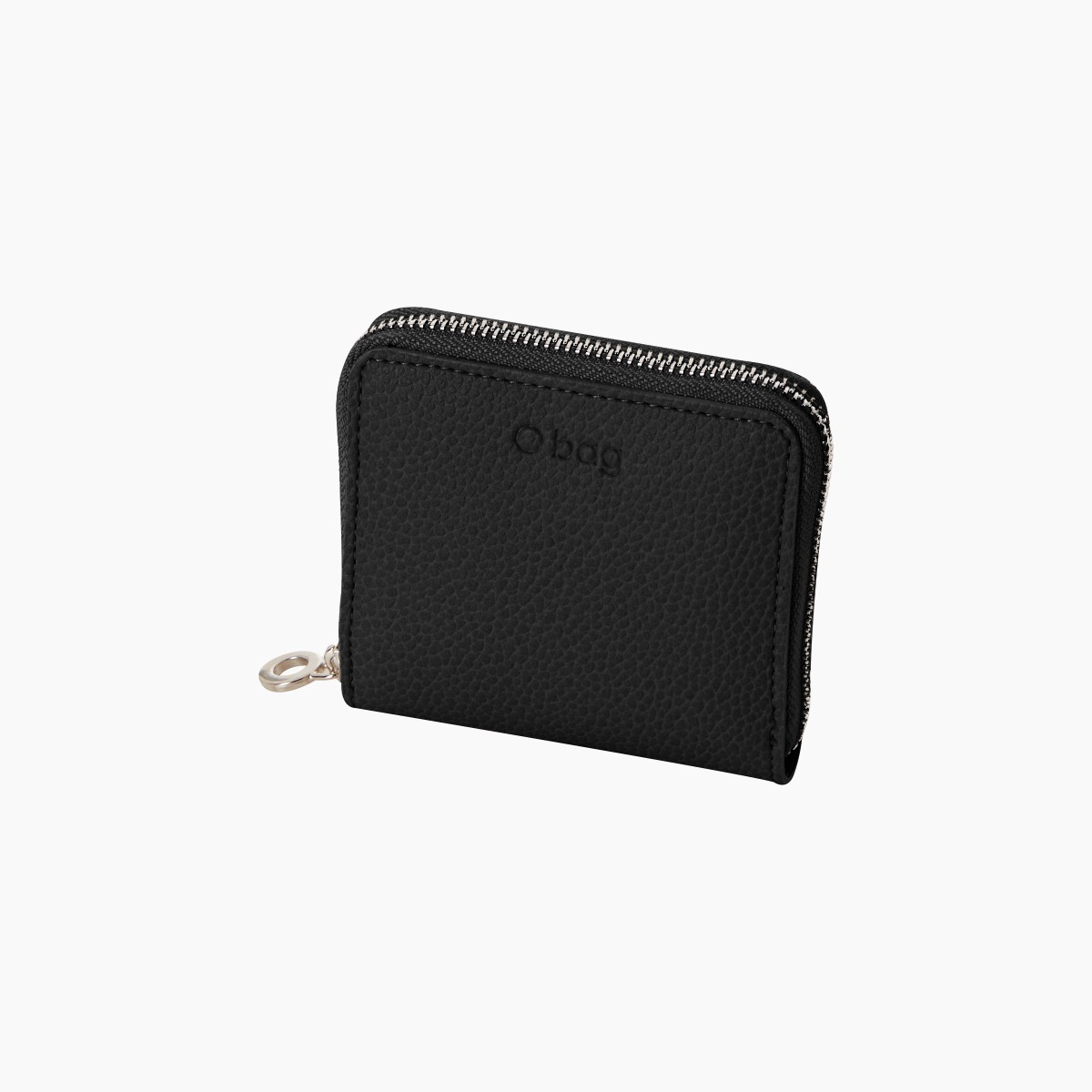 Portefeuille en tissu foulonné noir O half wally - O bag Official Website