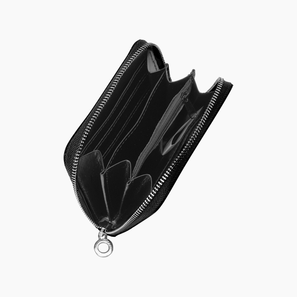 Portefeuille en tissu foulonné noir O half wally - O bag Official Website