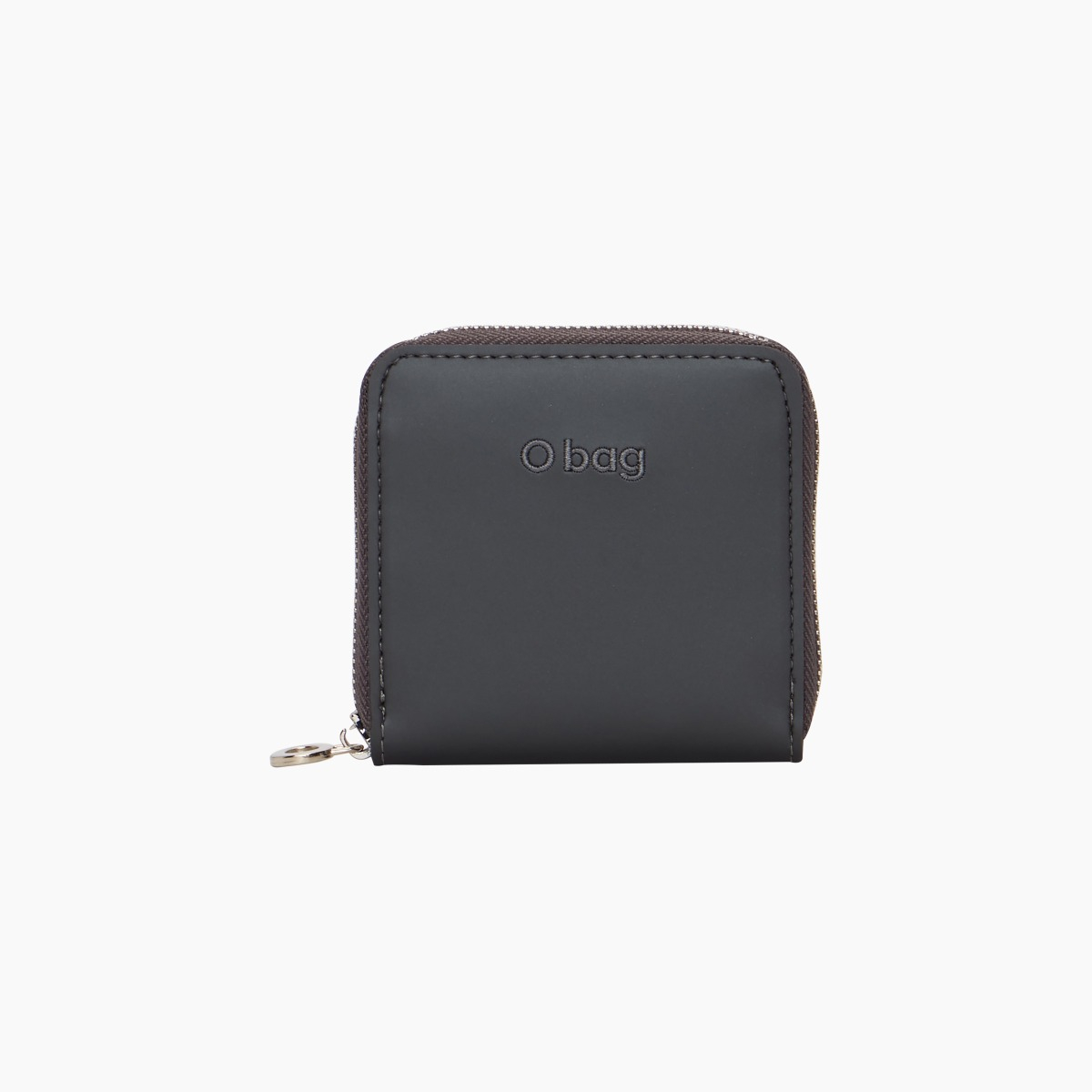 Portefeuille en tissu caoutchouté noir métal O half wally - O bag Official Website