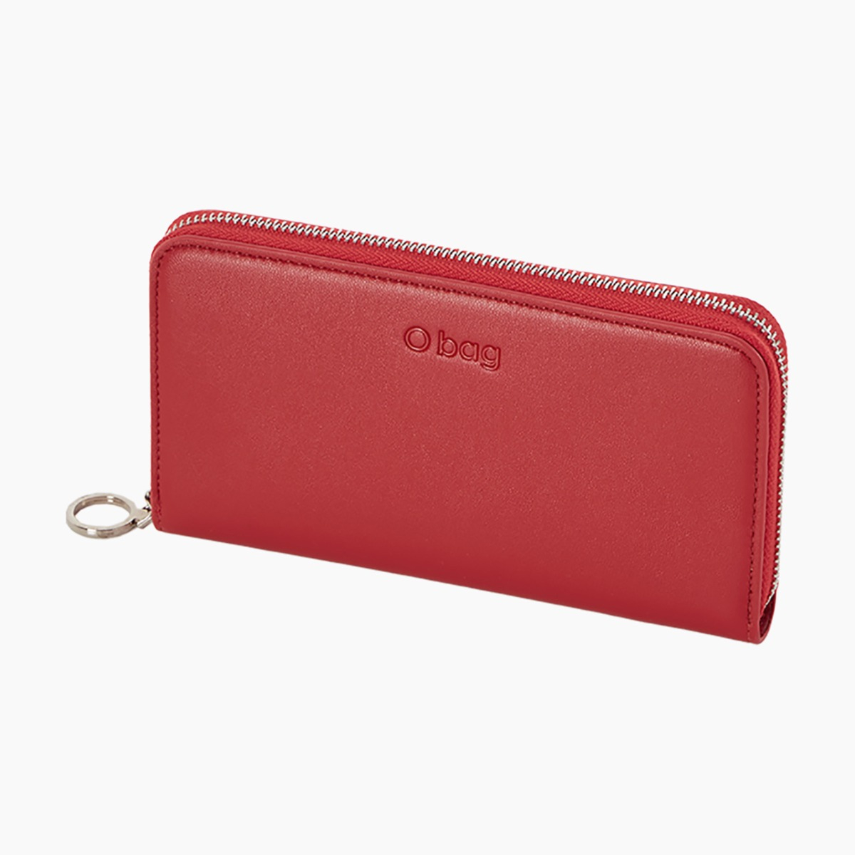 Portafoglio in nappa con zip O wally Zurigo rosso scarlatto - O bag Official Website
