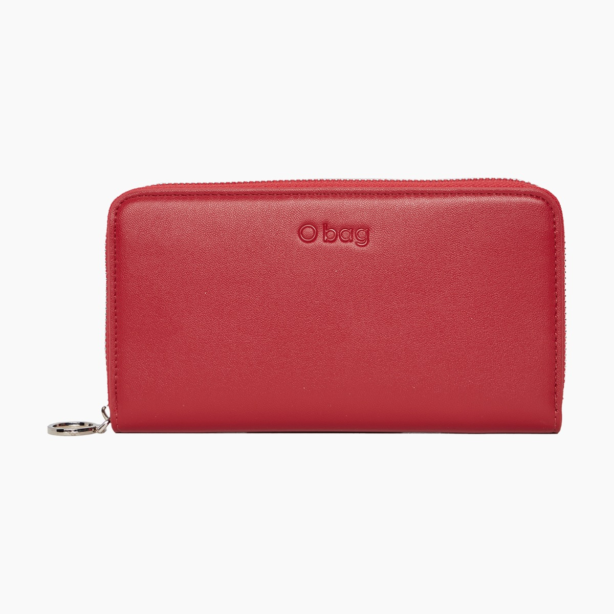 Portafoglio in nappa con zip O wally Zurigo rosso scarlatto - O bag Official Website