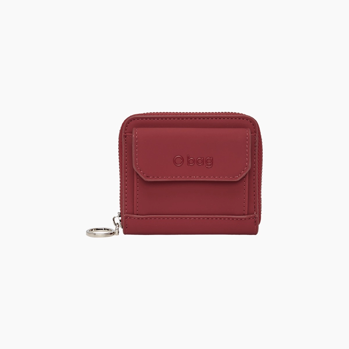 Portafoglio in tessuto sintetico e gommato con zip O half wally berna bordeaux - O bag Official Website