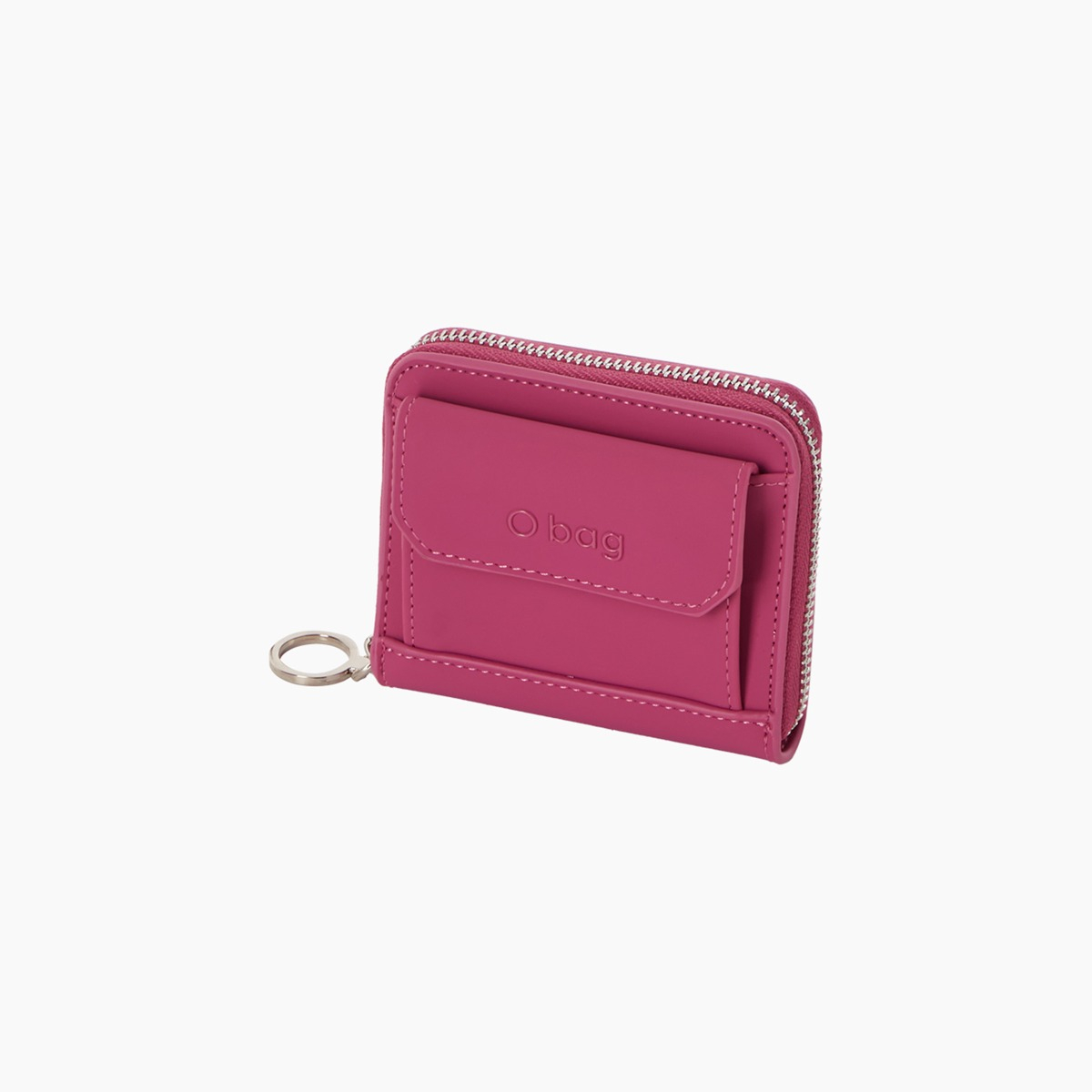 Portafoglio in tessuto sintetico e gommato con zip O half wally berna fucsia rose - O bag Official Website