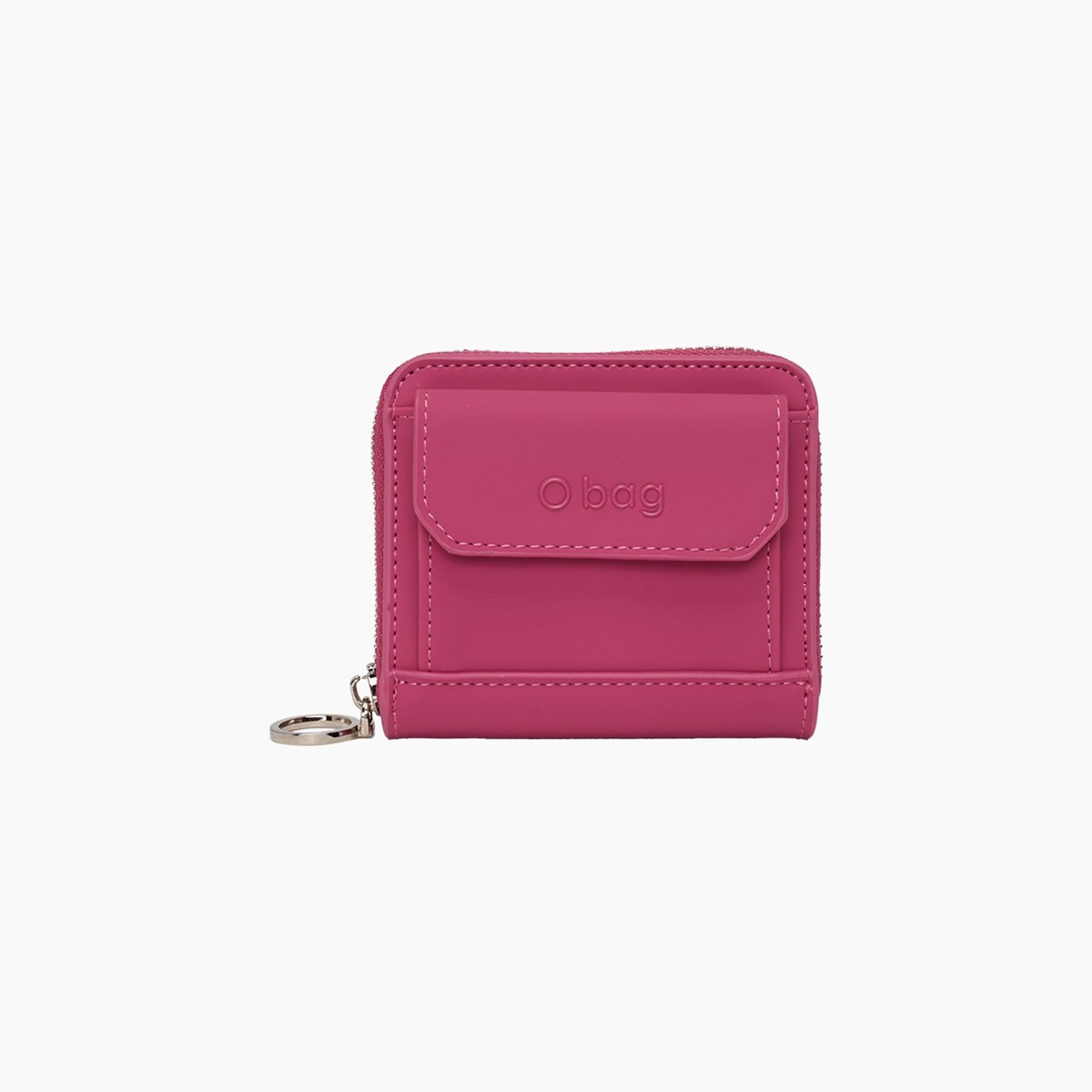 Portafoglio in tessuto sintetico e gommato con zip O half wally berna fucsia rose - O bag Official Website
