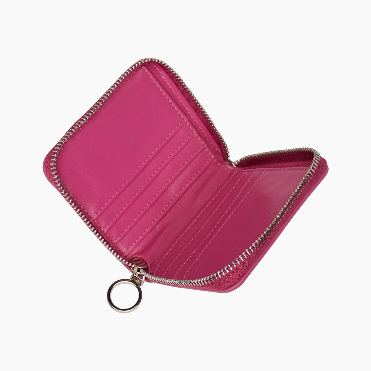 Portafoglio in tessuto sintetico e gommato con zip O half wally berna fucsia rose - O bag Official Website